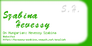 szabina hevessy business card